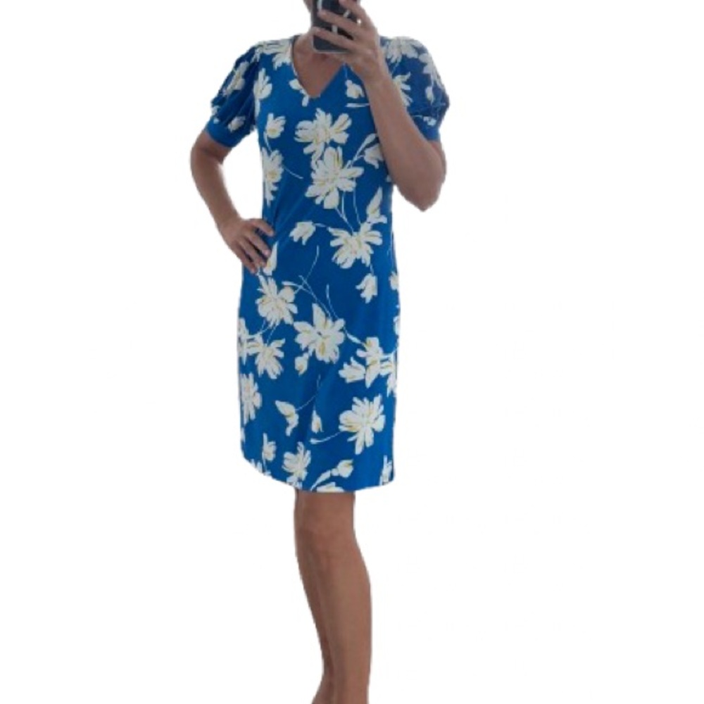 Tommy Hilfiger Blue Floral Midi Dress